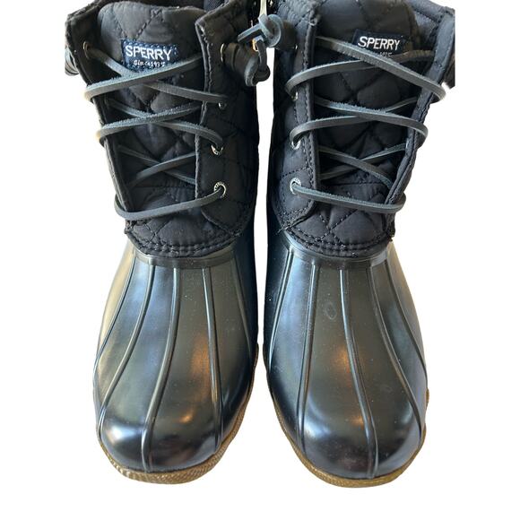 Sperry Unisex-Child Saltwater Boots SZ 5 - Black - Picture 2 of 9